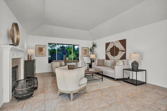 430 Woodley Pl, Santa Rosa, CA 95409 - living area featuring a raised ceiling, light tile patterned floors, and a fireplace