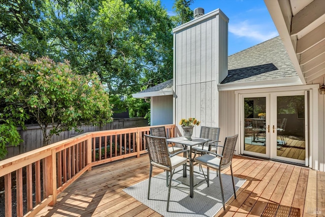430 Woodley Pl, Santa Rosa, CA 95409 - deck featuring french doors and outdoor dining space