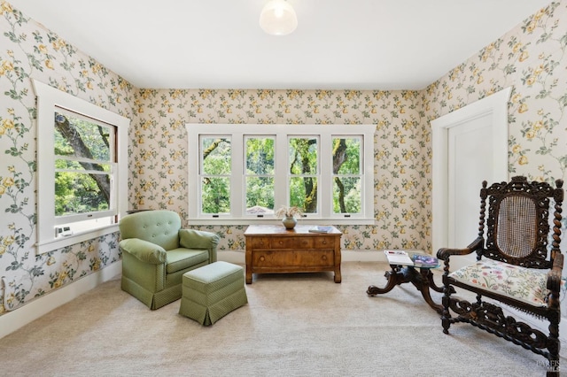 4100 Petrified Forest Rd, Santa Rosa, CA 94515 - living area featuring wallpapered walls and carpet floors