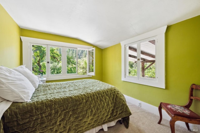 4100 Petrified Forest Rd, Santa Rosa, CA 94515 - carpeted bedroom featuring vaulted ceiling and baseboards