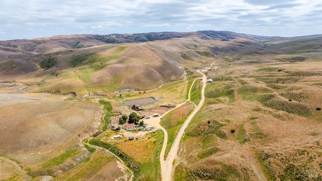 8050 Bitterwater Rd, Shandon, CA 93461 - aerial view of property and surrounding area with a mountainous background