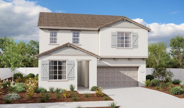 1721 London Way, Plumas Lake, CA 95961 - traditional-style house featuring fence, a garage, driveway, and stucco siding