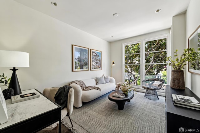 2111 Vallejo St, San Francisco, CA 94123 - living room with wood finished floors