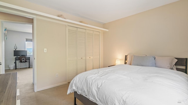 9 Endeavor Cv, Corte Madera, CA 94925 - bedroom featuring light colored carpet, a closet, and baseboards