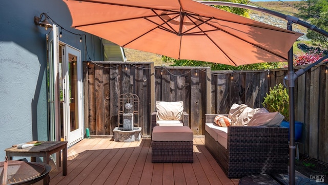 9 Endeavor Cv, Corte Madera, CA 94925 - deck featuring a fenced backyard