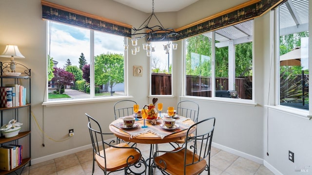 2001 Timberline Ln, Petaluma, CA 94954 - dining space featuring healthy amount of natural light, baseboards, and light tile patterned floors