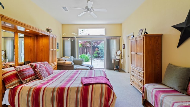 2001 Timberline Ln, Petaluma, CA 94954 - bedroom featuring carpet floors, access to outside, and a towering ceiling