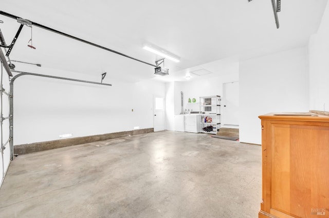 3730 Ruston Ln, Napa, CA 94558 - garage featuring a garage door opener and independent washer and dryer