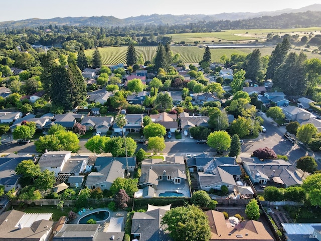 3730 Ruston Ln, Napa, CA 94558 - aerial view of residential area with a mountain backdrop