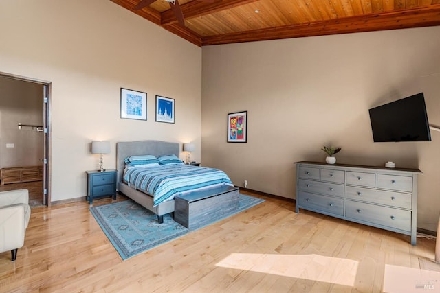 303 Mctavish Ct Unit A, Fairfield, CA 94534 - bedroom featuring wooden ceiling with exposed beams, wood finished floors, and baseboards