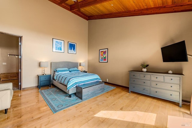 303 Mctavish Ct Unit A, Fairfield, CA 94534 - bedroom featuring a wooden ceiling with exposed beams and wood finished floors