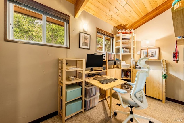 303 Mctavish Ct Unit A, Fairfield, CA 94534 - office space with wooden ceiling, plenty of natural light, and carpet floors