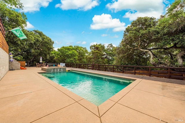 303 Mctavish Ct Unit A, Fairfield, CA 94534 - view of swimming pool with a patio, a pool with connected hot tub, and view of scattered trees