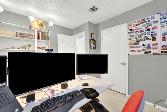 130 Ward Ct, Vallejo, CA 94589 - office area with carpet flooring, a textured ceiling, and baseboards