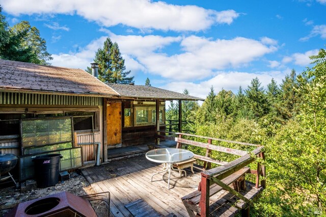 0 Low Gap Rd, Ukiah, CA 95482 - view of wooden terrace