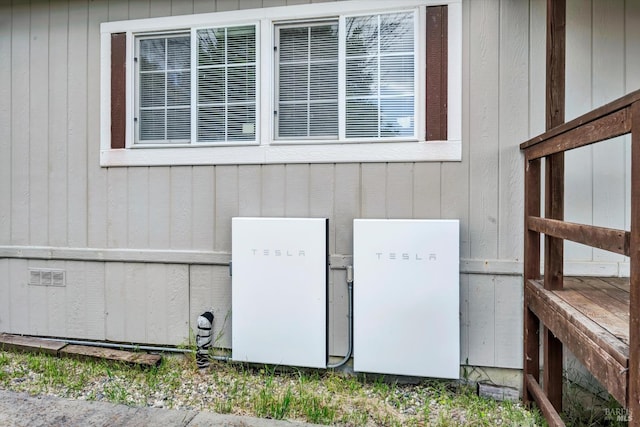 4538 Hill Rd, Lakeport, CA 95453 - exterior view of wall-mounted power storage and crawl space