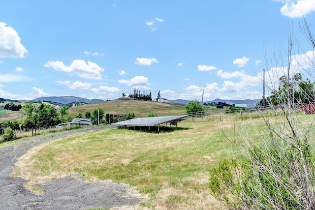 4538 Hill Rd, Lakeport, CA 95453 - view of yard with a view of rural / pastoral area, a mountain view, and fence