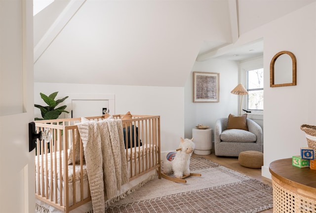 5 Monte Vista Ave, Larkspur, CA 94939 - bedroom with lofted ceiling and a crib