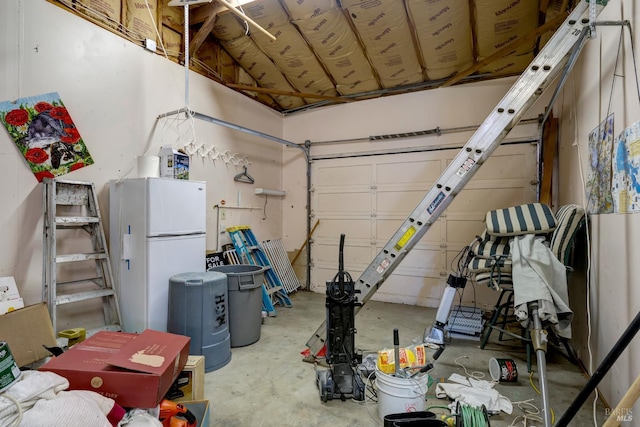 7753 N Cora Dr, Lucerne, CA 95458 - garage featuring freestanding refrigerator