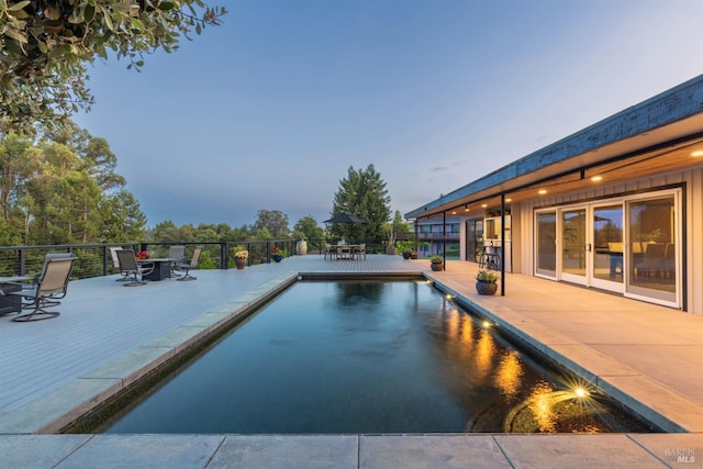 10505 Cherry Ridge Rd, Sebastopol, CA 95472 - view of swimming pool with a wooden deck and outdoor dining area