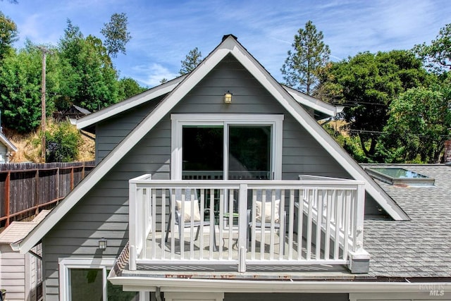 41 Salinas Ave, San Anselmo, CA 94960 - rear view of house featuring a shingled roof