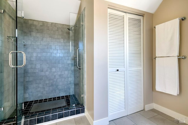 41 Salinas Ave, San Anselmo, CA 94960 - full bathroom with tile patterned flooring, a shower stall, and baseboards
