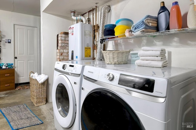 41 Salinas Ave, San Anselmo, CA 94960 - washroom featuring water heater and washing machine and clothes dryer
