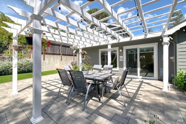 41 Salinas Ave, San Anselmo, CA 94960 - view of patio / terrace featuring outdoor dining space and a pergola