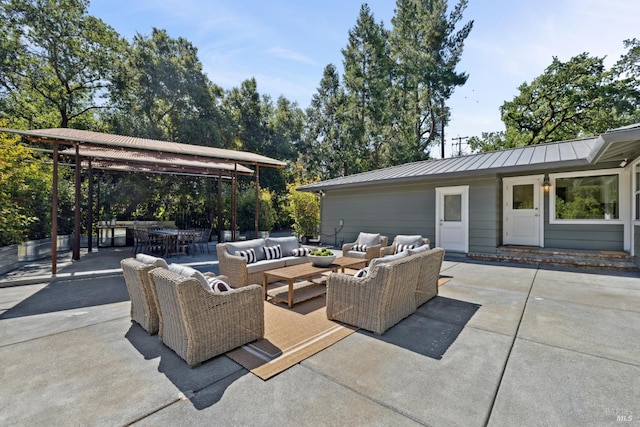2120 Palmer Dr, Saint Helena, CA 94574 - view of patio with an outdoor hangout area and outdoor dining area