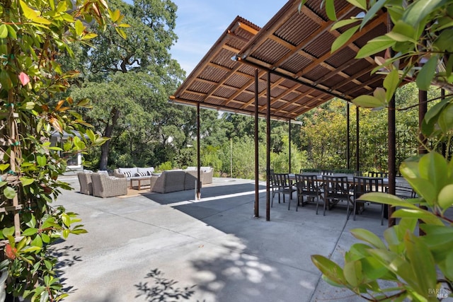 2120 Palmer Dr, Saint Helena, CA 94574 - view of patio with an outdoor living space and outdoor dining area