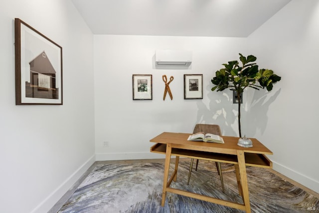 2120 Palmer Dr, Saint Helena, CA 94574 - home office with a wall mounted air conditioner and baseboards