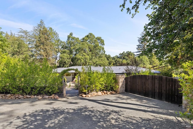 2120 Palmer Dr, Saint Helena, CA 94574 - exterior space featuring a gate and metal roof