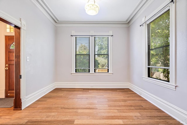 24 S University St, Healdsburg, CA 95448 - spare room featuring light wood-style flooring, crown molding, and baseboards