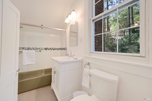 1423 Foothill Blvd, Calistoga, CA 94515 - full bath with toilet, bath / shower combo with glass door, and vanity