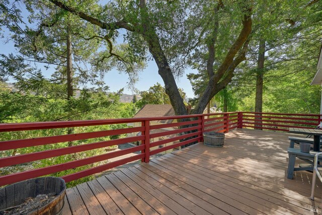 1423 Foothill Blvd, Calistoga, CA 94515 - view of wooden deck