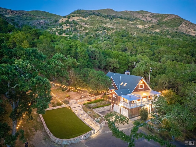 1114 Mount George Ave, Napa, CA 94558 - aerial view of property's location featuring a forest and a mountainous background