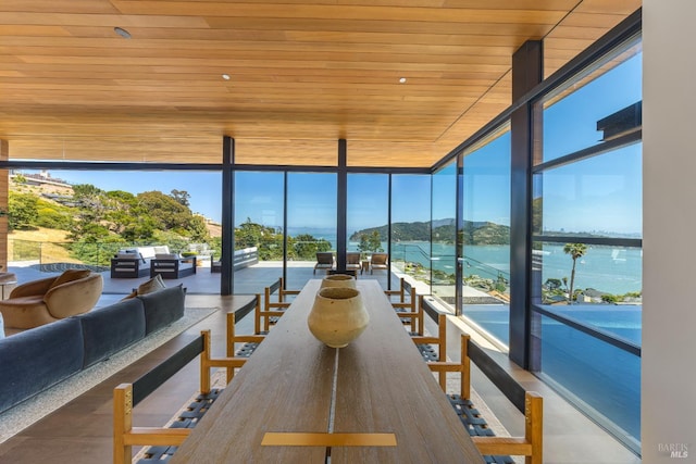 2215 Vistazo St E, Tiburon, CA 94920 - sunroom / solarium featuring a water and mountain view