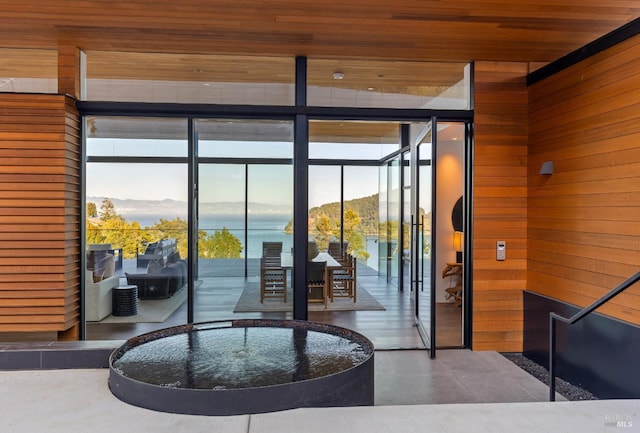 2215 Vistazo St E, Tiburon, CA 94920 - doorway to property featuring a water view and a balcony