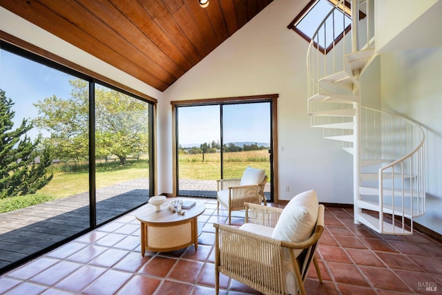 5900 Blank Rd, Sebastopol, CA 95472 - sunroom / solarium featuring vaulted ceiling and plenty of natural light
