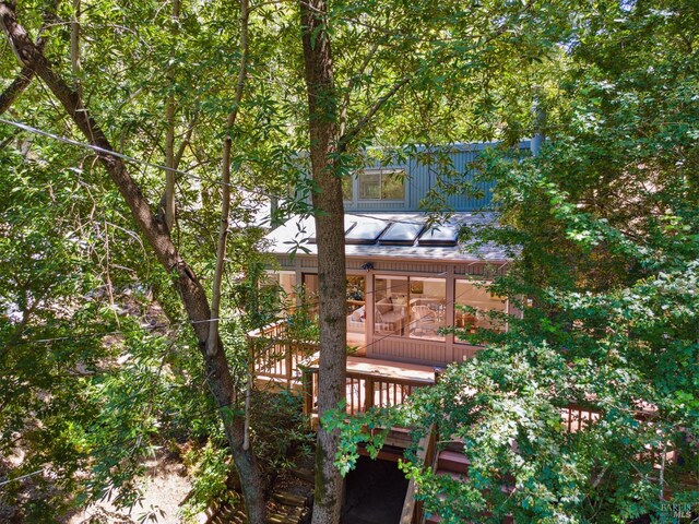 280 Oakcrest Rd, San Anselmo, CA 94960 - back of house featuring a wooden deck