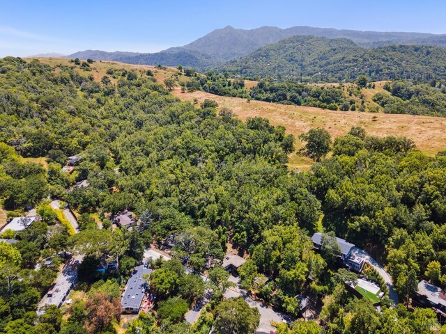 280 Oakcrest Rd, San Anselmo, CA 94960 - aerial view of a heavily wooded area and mountains