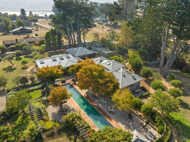41 Cypress Rd, Point Reyes Station, CA 94956 - aerial view of a pool area