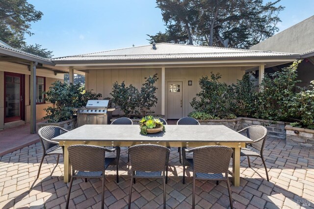 41 Cypress Rd, Point Reyes Station, CA 94956 - view of patio featuring outdoor dining space and a grill