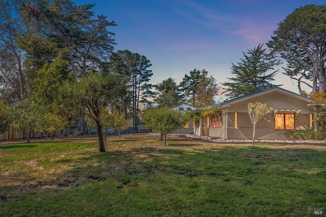 41 Cypress Rd, Point Reyes Station, CA 94956 - yard at dusk featuring a yard