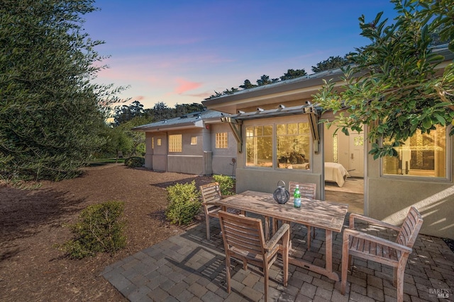 41 Cypress Rd, Point Reyes Station, CA 94956 - patio terrace at dusk with a patio area and outdoor dining area