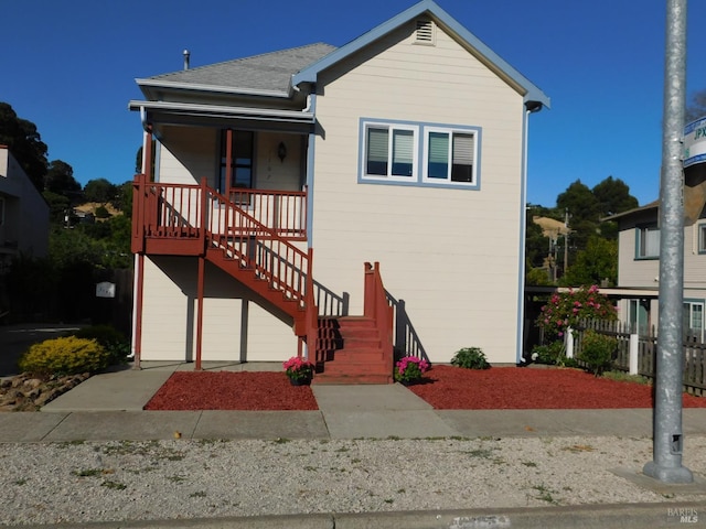 1107 Tennent Ave, Pinole, CA 94564 - view of front facade featuring covered porch and stairway