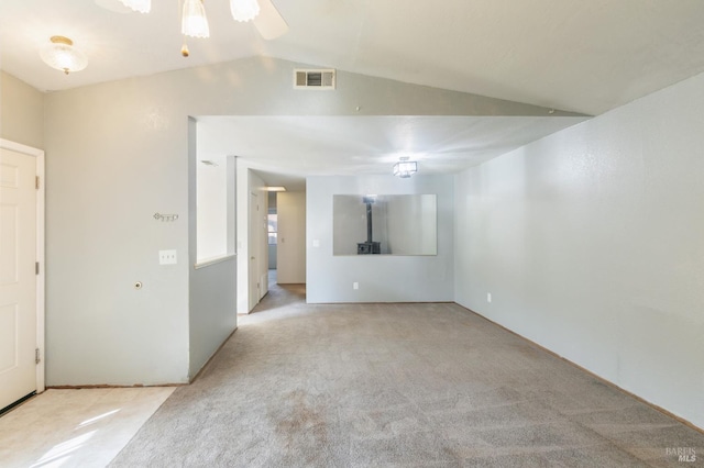 2728 Almondwood Way, Fairfield, CA 94534 - carpeted empty room with lofted ceiling and a ceiling fan