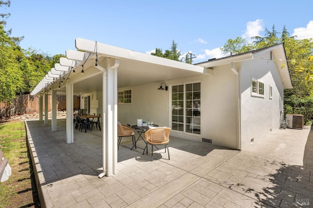 1109 Broadmoor Dr, Napa, CA 94558 - view of patio with outdoor dining area and central air condition unit