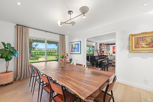 21800 River Rd, Geyserville, CA 95441 - dining space featuring plenty of natural light, light wood finished floors, and recessed lighting