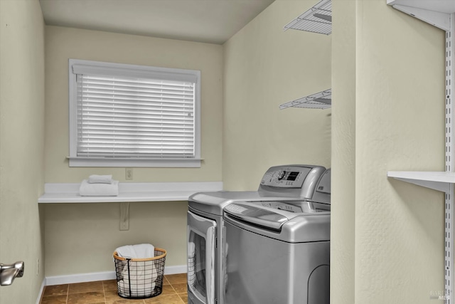 687 Cabot Way, Napa, CA 94559 - laundry room with separate washer and dryer, tile patterned floors, and baseboards